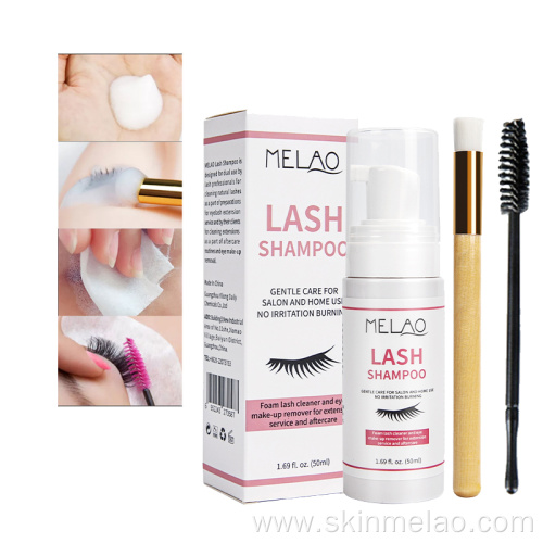 Eyelash Extensions Foam Cleaner Wash Brush and Shampoo